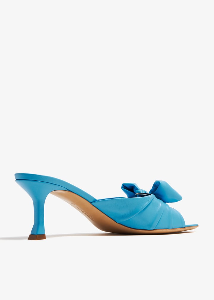 Ferragamo Padded Vara bow slide sandals for Women - Blue in