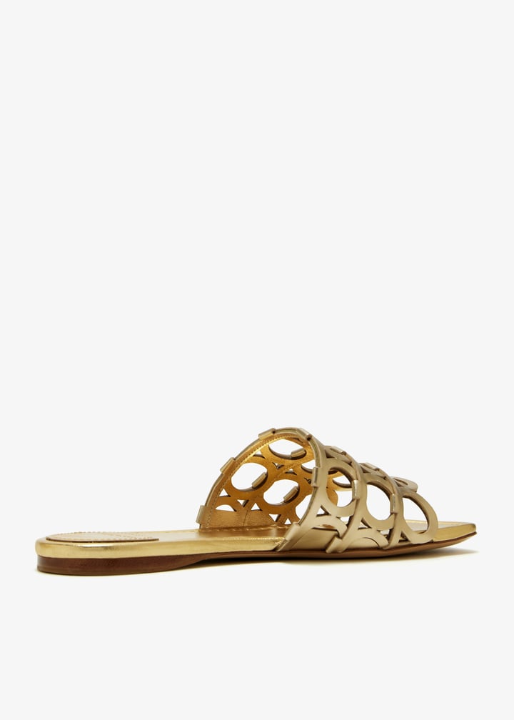 サンダル・ミュール FERRAGAMO Leather Sandals With Logo Salvatore Ferragamo Men's 