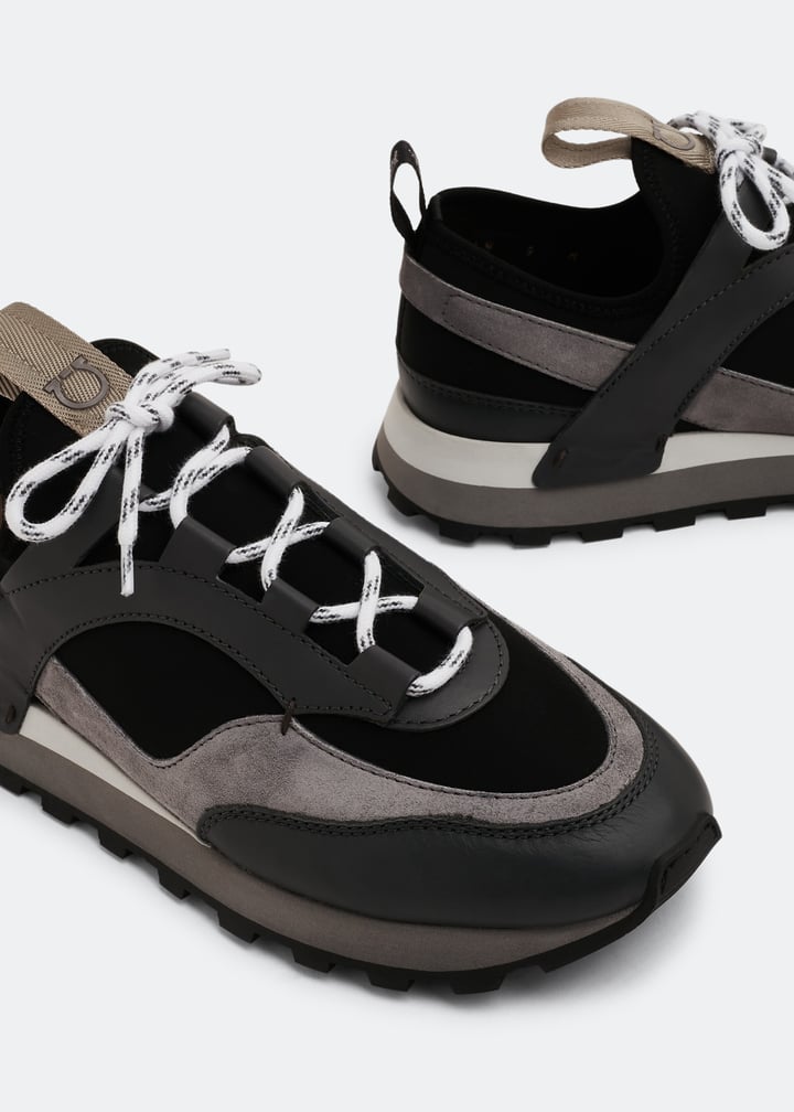 Ferragamo Indy sneakers for Men - Black in UAE | Level Shoes Ferragamo Indy sneakers for Men - Black in UAE | Level Shoes