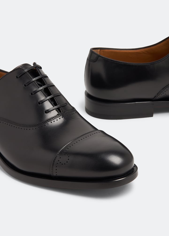 靴 Salvatore Ferragamo leather opera shoes Ferragamo - Black Leather Lace Up Dress Shoe | Mitchell Stores