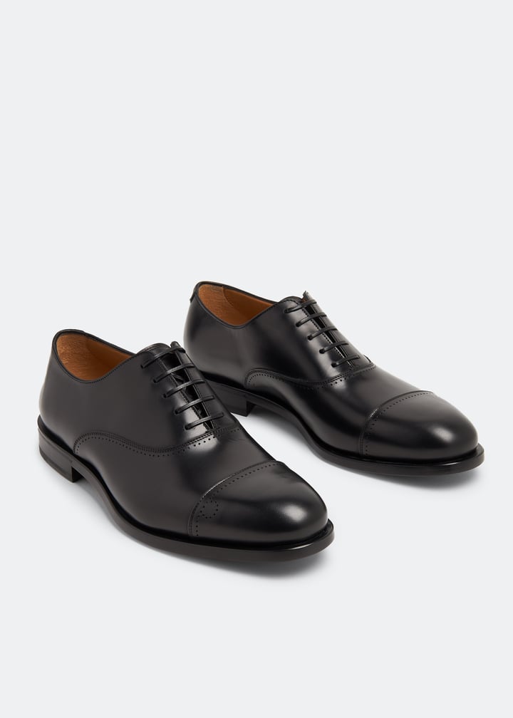 靴 Salvatore Ferragamo leather opera shoes Ferragamo - Black Leather Lace Up Dress Shoe | Mitchell Stores