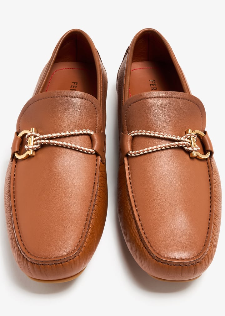 Ferragamo Gancini driver moccasins for Men - Brown in USA  display picture 2