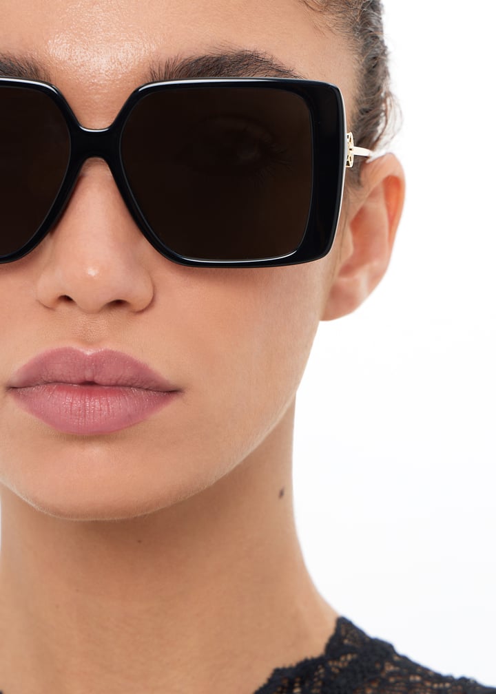 Tory Burch Miller oversized square sunglasses for Women Black in