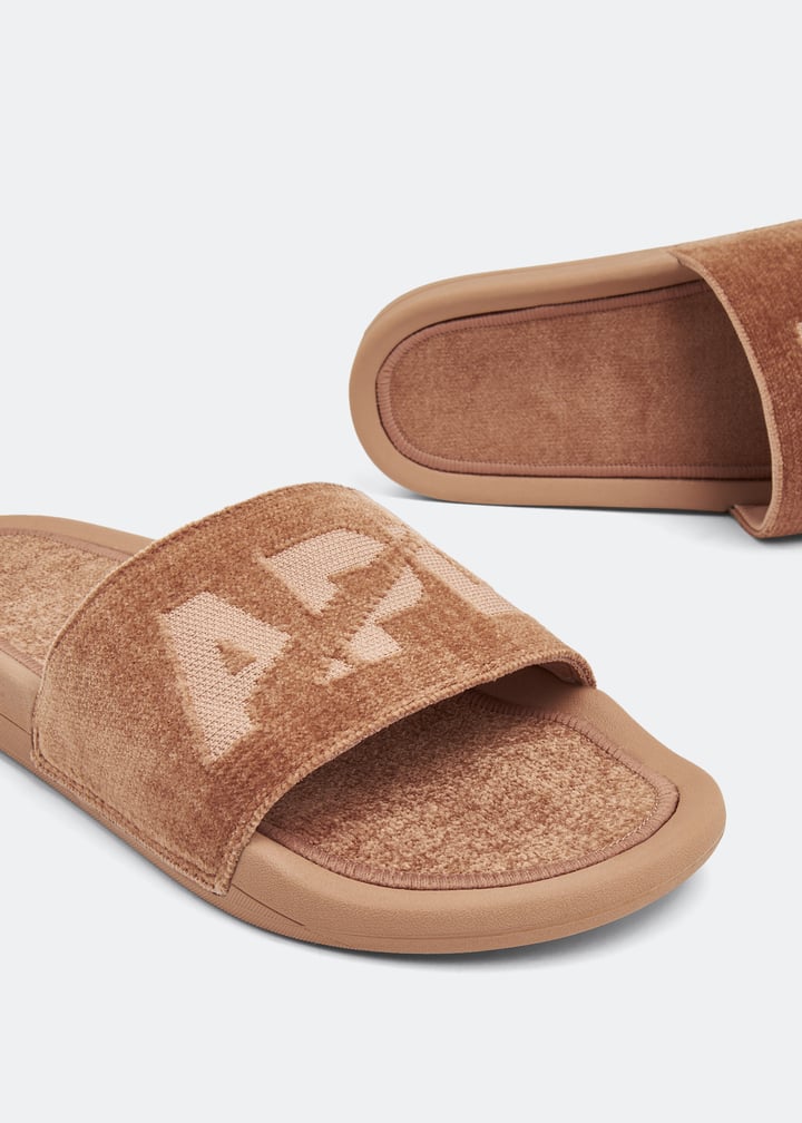APL TechLoom velvet slides for Men Brown in UAE Level Shoes