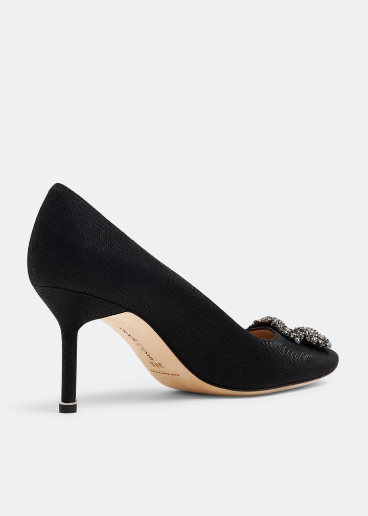 Manolo Blahnik Hangisi satin pumps for Women - Black in