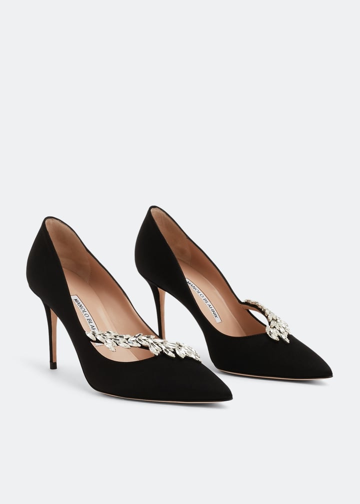 Manolo Blahnik Nadira satin pumps for Women Black in Oman