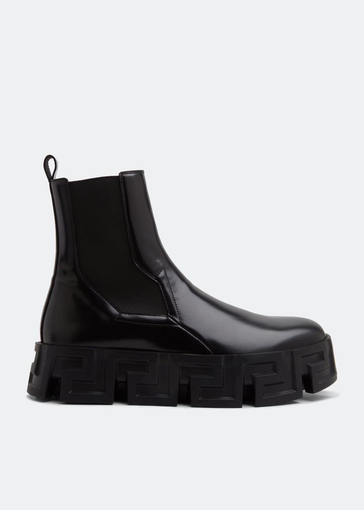 Versace Greca Versace Delphi Boots Greca Labyrinth Chelsea Boots