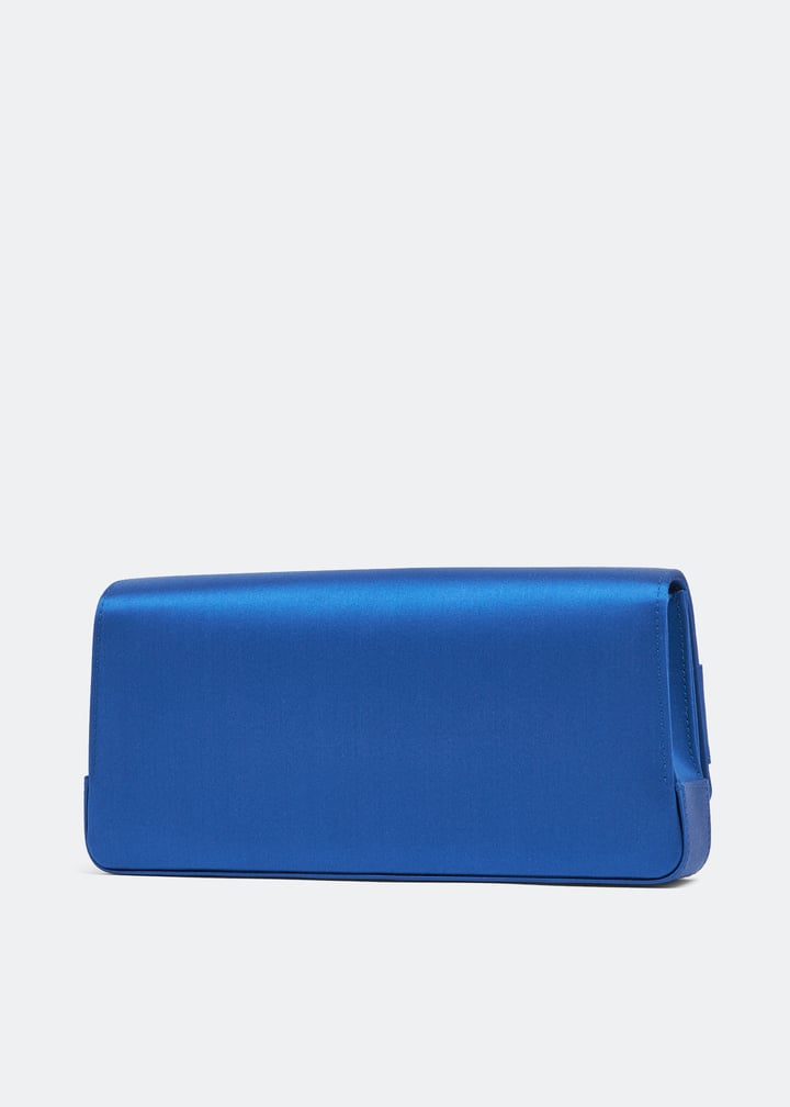Manolo Blahnik Gothisi satin clutch for Women - Blue in UAE