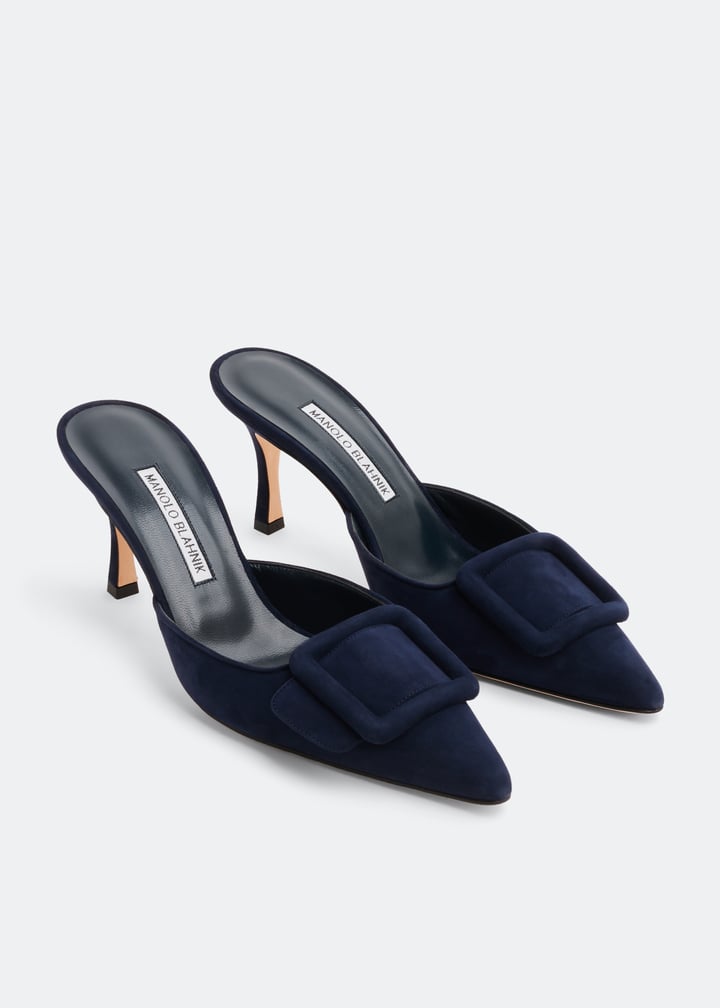 Manolo Blahnik Maysale mules for Women Blue in Oman Level Shoes