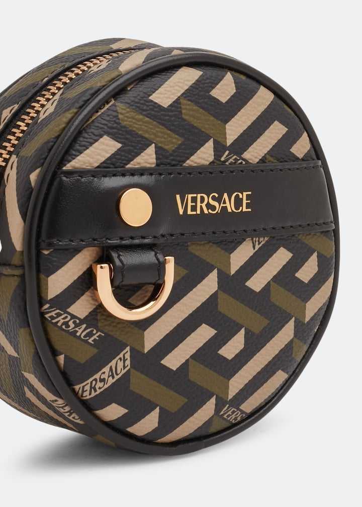 Versace La Greca Signature round pouch for Men - Printed in Qatar ...