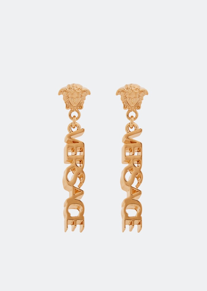 VERSACE｜JEWERLY (LA MEDUSA LOGO DROP EARRINGS (1002273 Versace La medusa logo drop earrings available on Monti