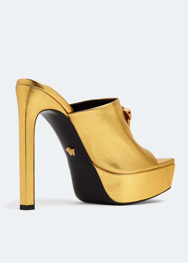 Versace La Medusa platform mules for Women - Gold in USA | Level Shoes
