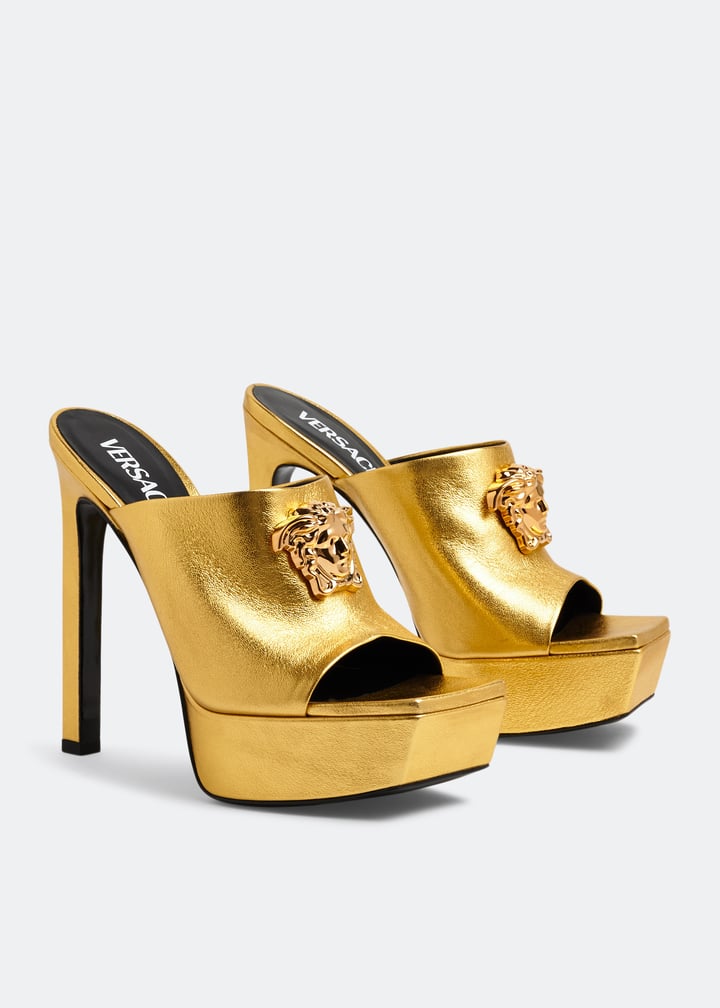 Versace La Medusa platform mules for Women - Gold in USA | Level Shoes