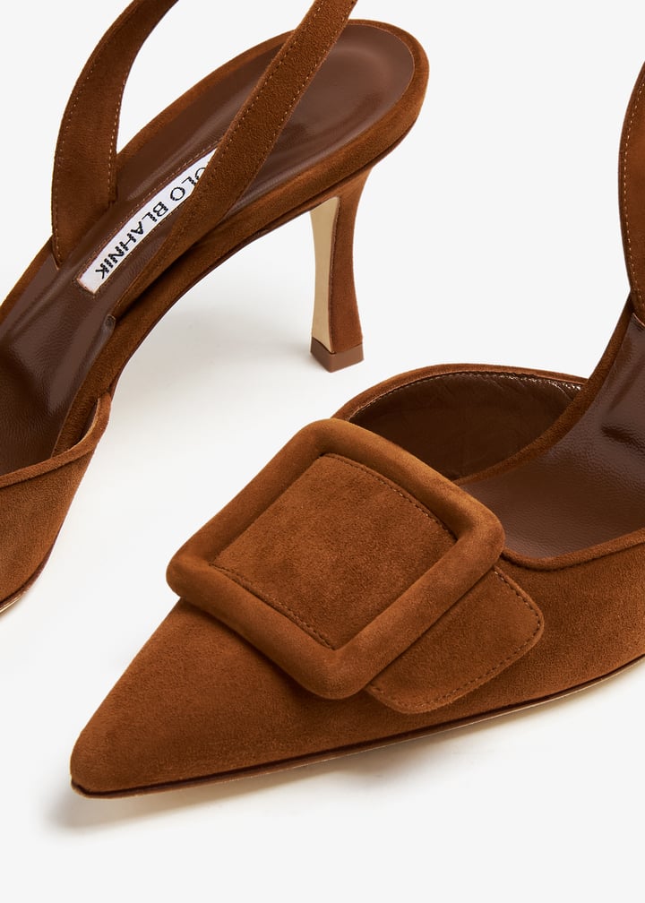 Manolo Blahnik ブラウン スエード ハイヒール　38.5 オンライン ショップ 安いファッション - MANOLO BLAHNIK