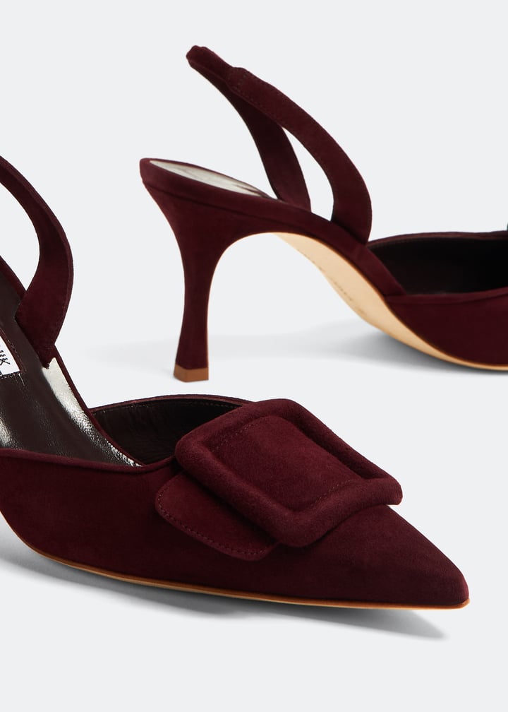 Manolo Blahnik Maysli slingback pumps for Women - Burgundy