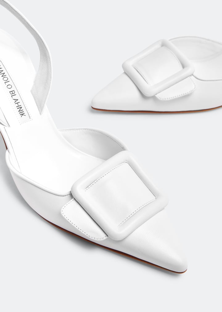 Manolo Blahnik Maysli slingback pumps for Women - White in