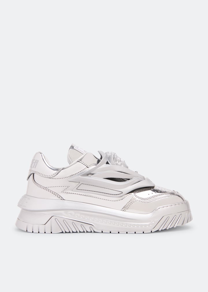 スニーカー Versace Odissea Sneakers In Silver Versace Silver Odissea Sneakers – ICETIME LUXE