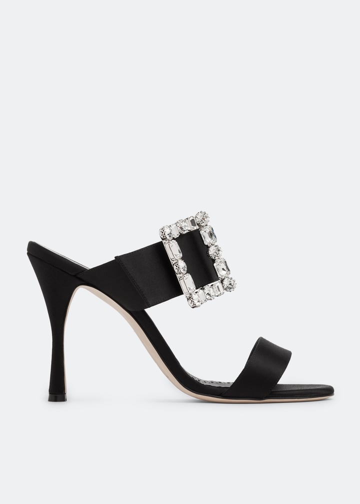 ☆sale【Manolo Blahnik】『Fawda 105』 leather sandals black MANOLO BLAHNIK Fawda 105 leather sandals | NET-A-PORTER