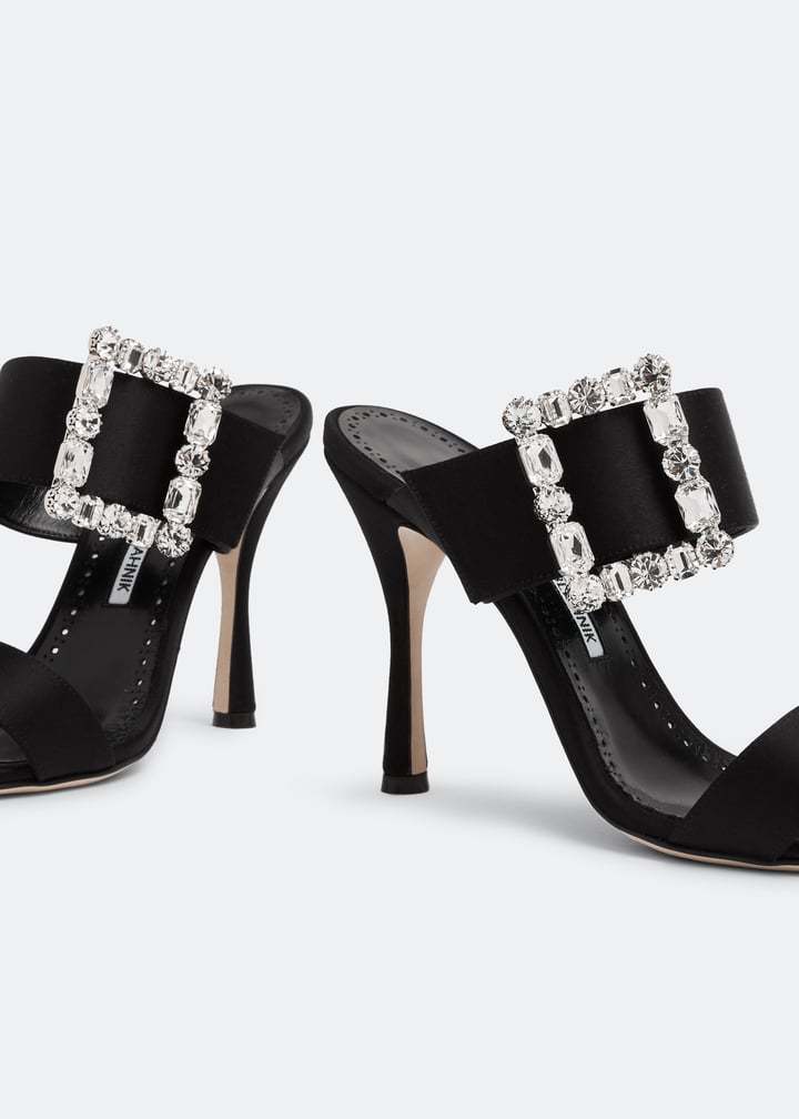 サンダル・ミュール MANOLO BLAHNIK VEDADA SATIN SANDALS Manolo Blahnik Verda sandals for Women - Black in UAE