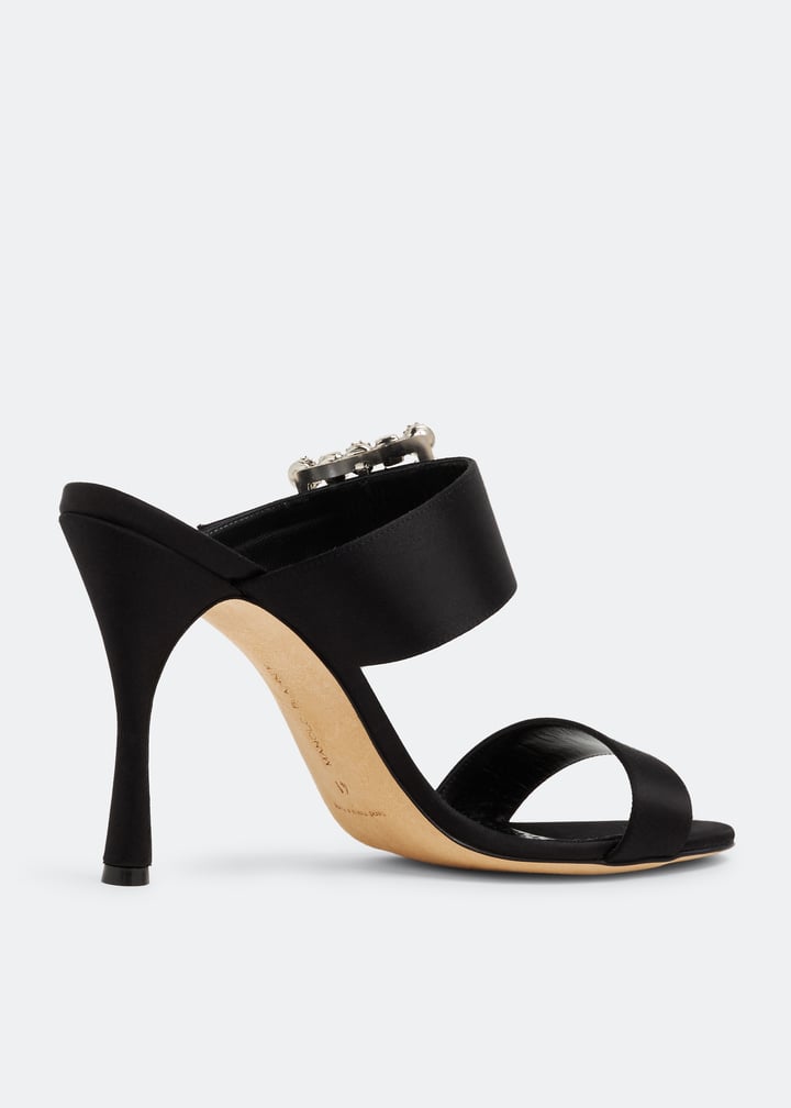 サンダル・ミュール Manolo Blahnik Vedada Satin Sandals VEDADA SATIN SANDALS - 海外通販のBUYMA