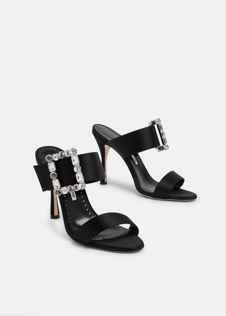 サンダル・ミュール MANOLO BLAHNIK VEDADA SATIN SANDALS Manolo Blahnik Verda sandals for Women - Black in UAE