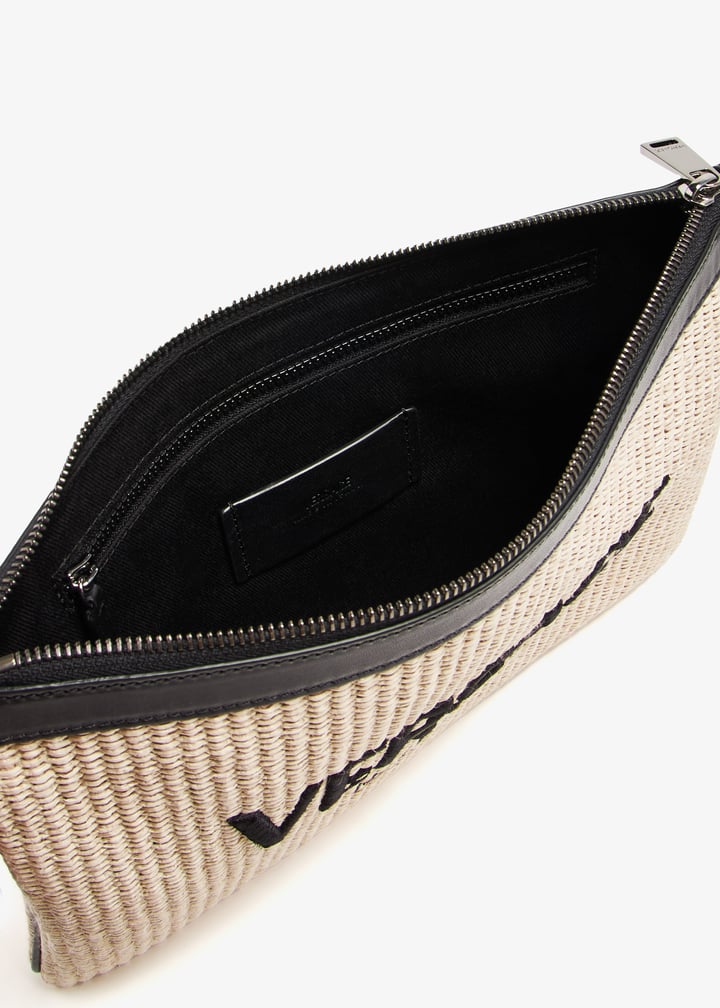 Versace Milano raffia pouch for Men - Beige in UAE | Level Shoes