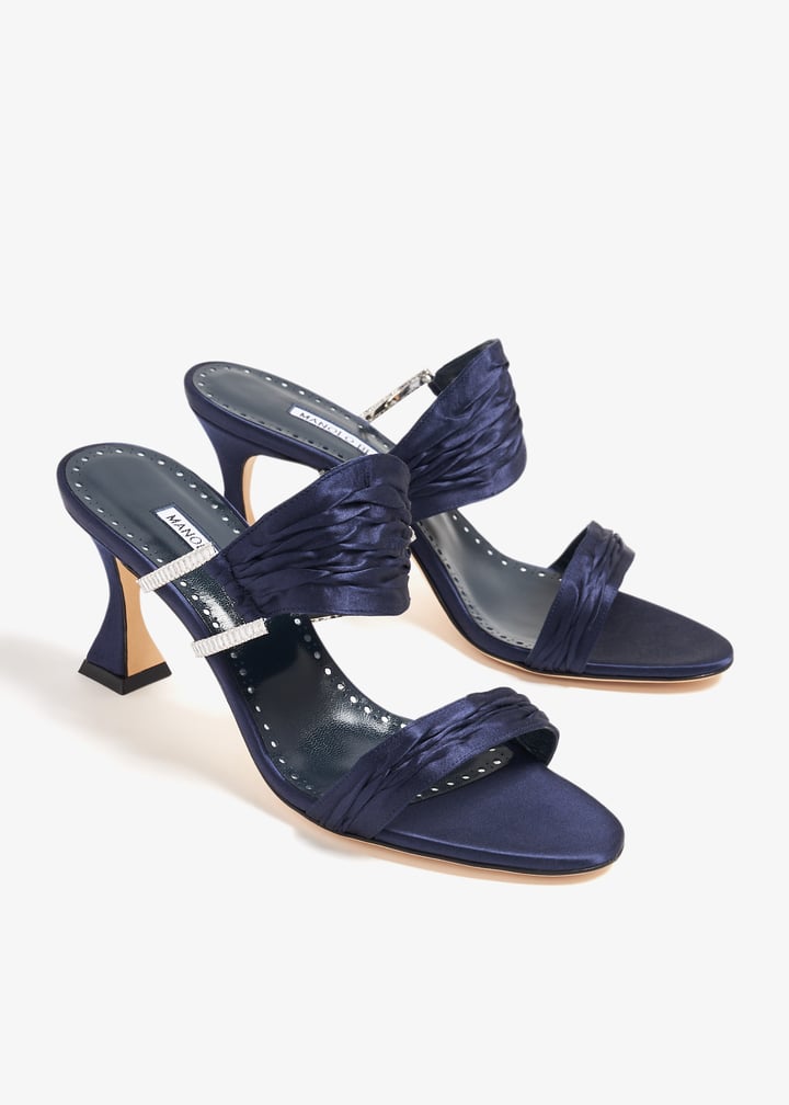 Manolo Blahnik Chinap satin sandals for Women - Blue in UAE