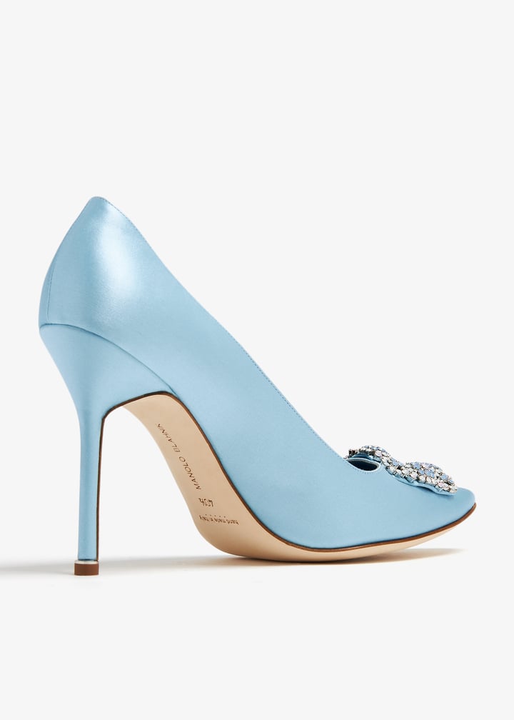 【送料&関税込】Manolo Blahnik Hangisi Ballerinas Manolo Blahnik Hangisi Ballerina Shoes | Silver | FARFETCH