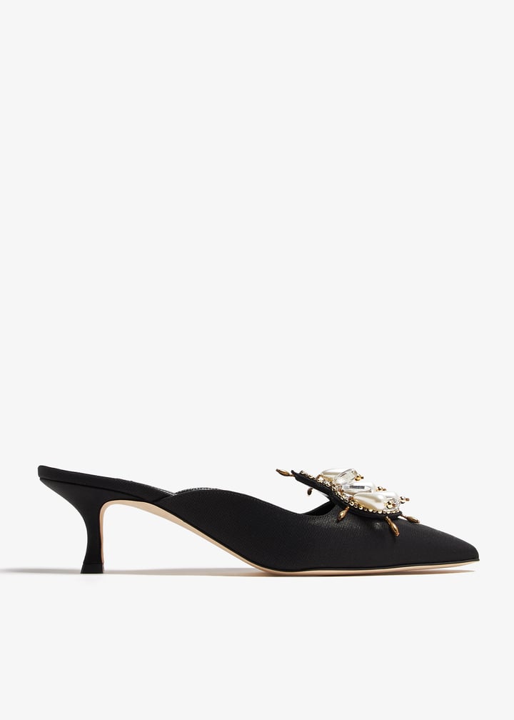 Manolo Blahnik Orientalia mules for Women - Black in UAE