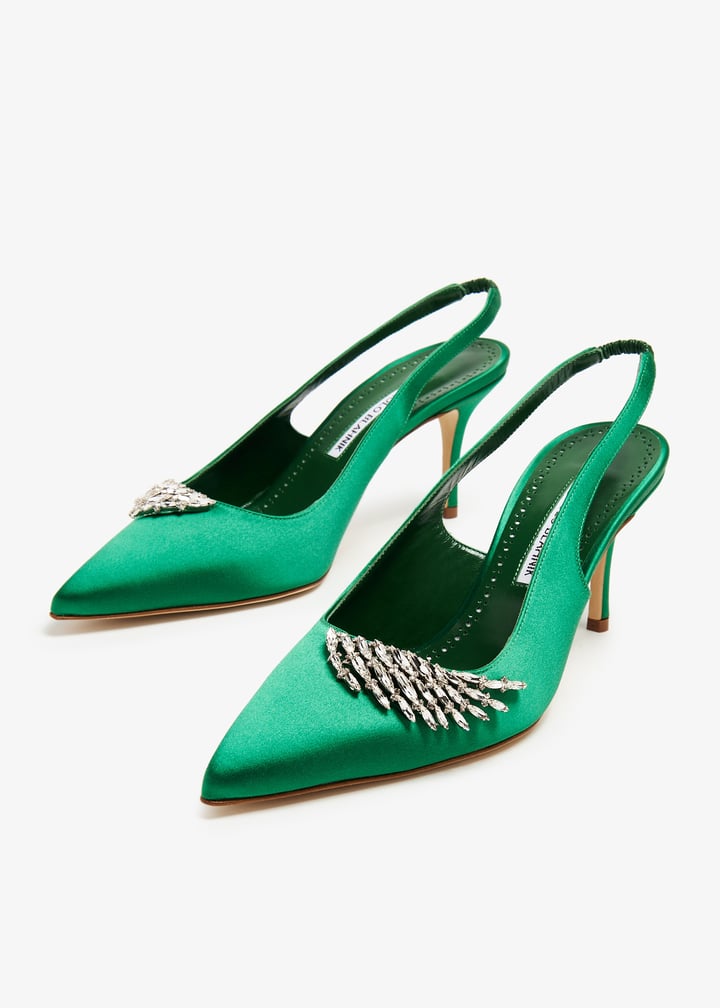 Shoes Manolo Blahnik Green Pumps Manolo Blahnik Terala Slingback