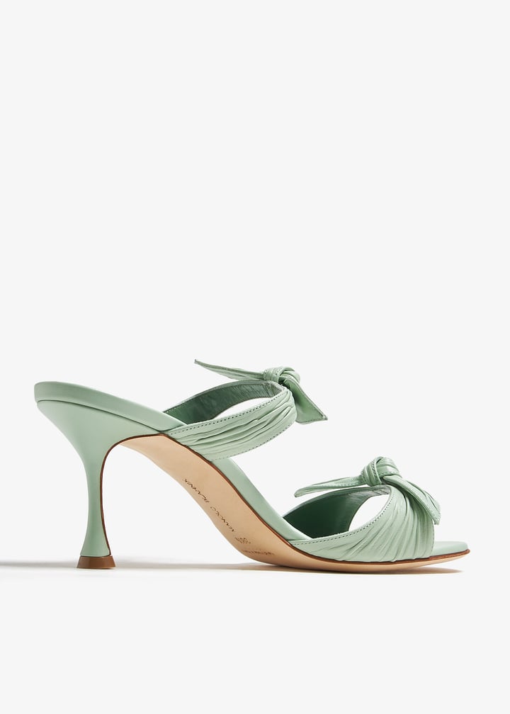 【関税&送料込】Manolo Blahnik Sandals Manolo Blahnik - Susa White Leather Toe Ring Flat Sandal