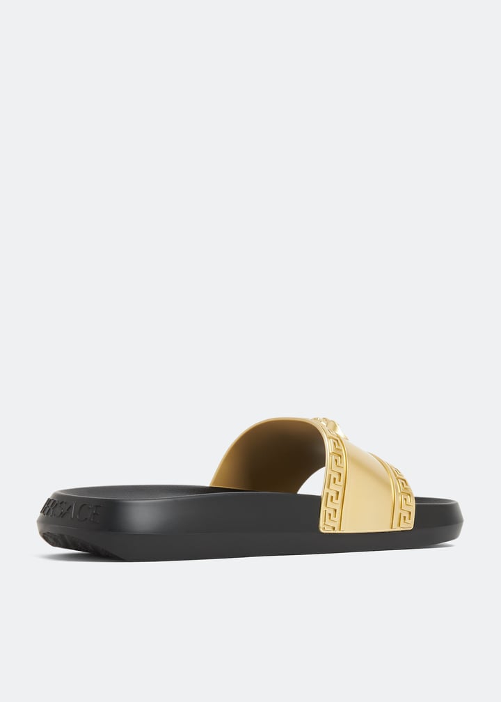 Versace La Medusa rubber slides for Men - Gold in UAE