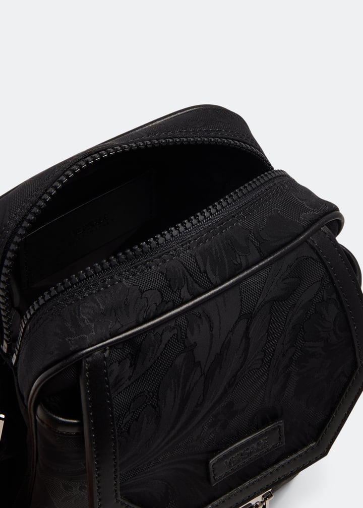 VERSACE｜ (Neo Nylon Barocco Messenger Bag(1011988 1A087 Versace Neo Nylon Crossbody Bag | Black | FARFETCH