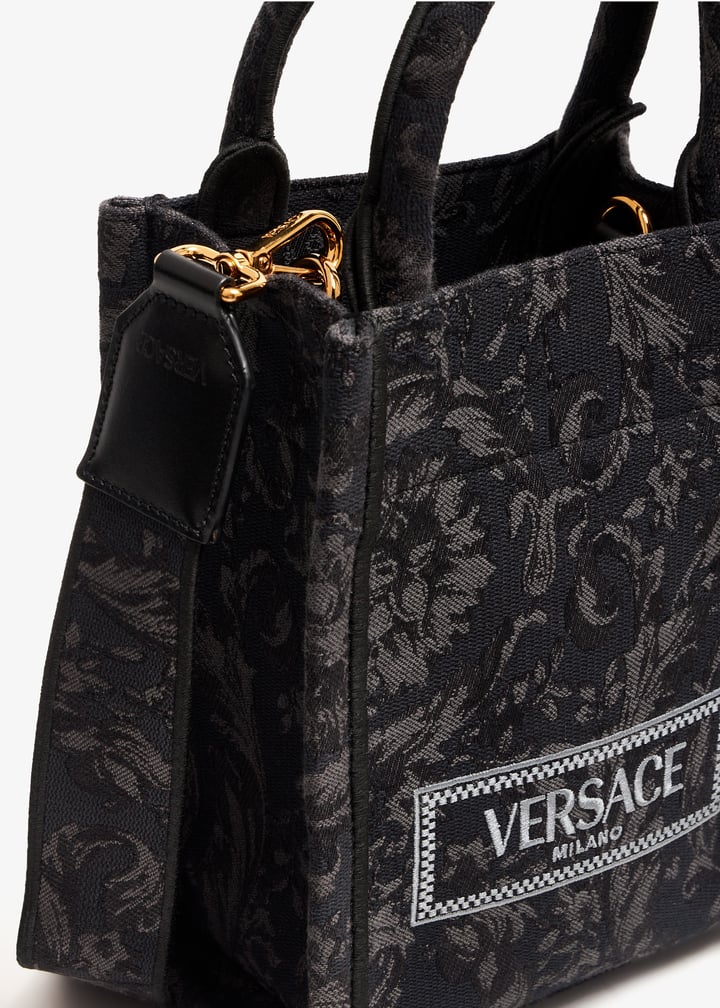 Versace Barocco Athena mini tote bag for Men - Black in KSA