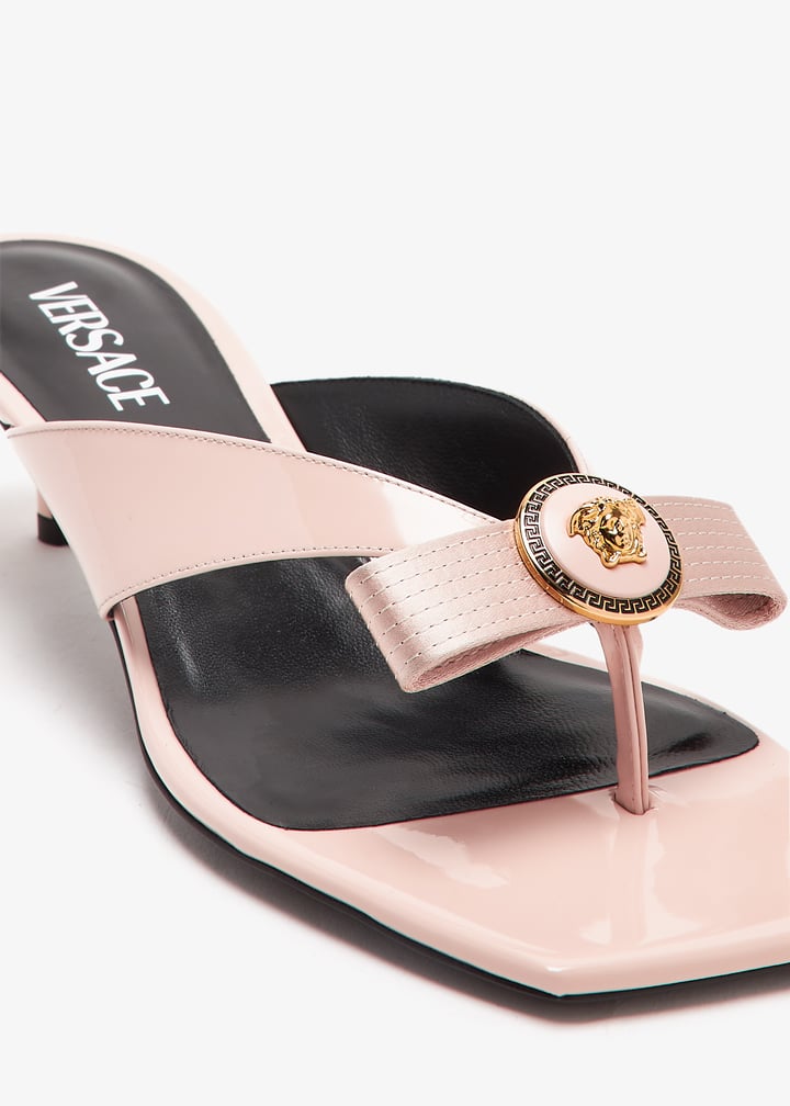 Versace Gianni Ribbon mules for Women - Pink in UAE | Level
