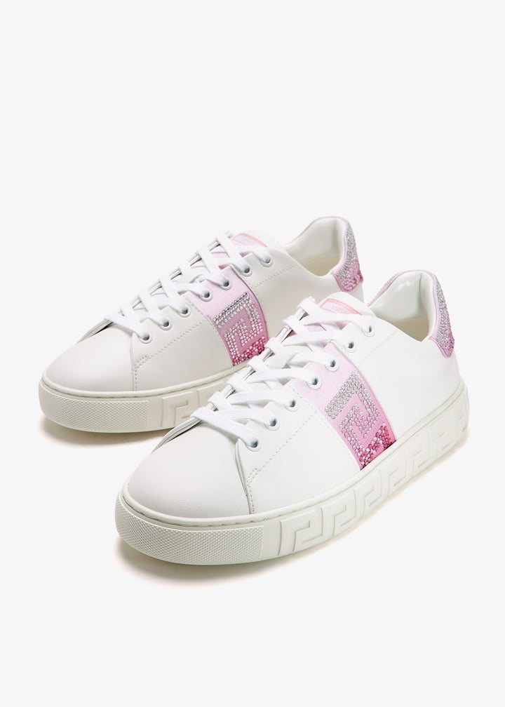 スニーカー VERSACE Women Sneakers 1013568 1A13518 2WL90 WHITE E PASTEL Greca Sneakers White | VERSACE US