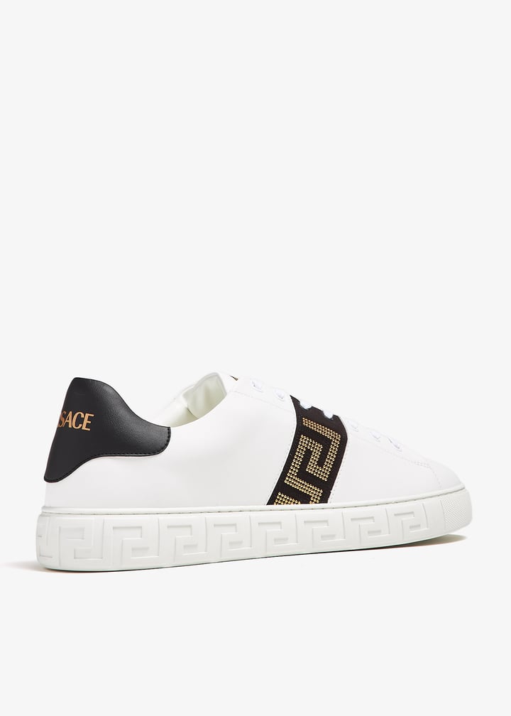 Versace Greca studded sneakers for Men - White in UAE