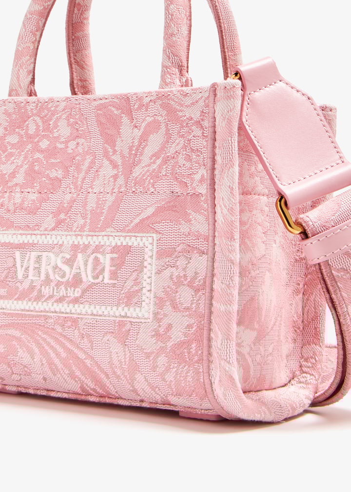 トートバッグ Versace Shopping Bag - Leather - Pink VERSACE Bag Pink Printed Large Fabric Leather Shopping Tote