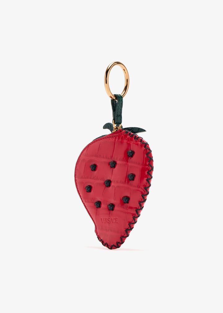 【関税込み】Charm Keychain - Versace - Leather - Red Versace Strawberry key charm for Women - Red in UAE | Level