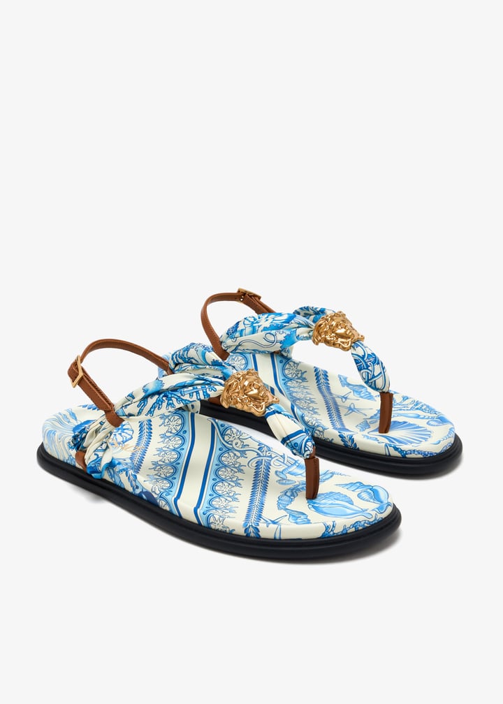 Versace Underwater Barocco La Medusa sandals for Women