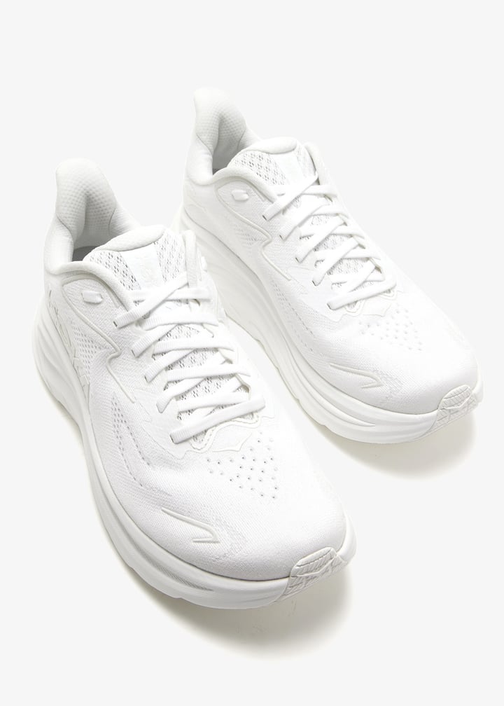 スニーカー HOKA Women Sneakers 1162031 WWH WHITE Hoka Clifton 10 Womens Running Shoes White White 1162031-WWH