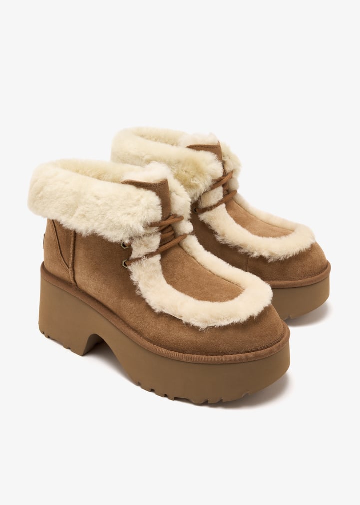 UGG Esmee lace-up boots for Women Brown in Kuwait Level Shoes