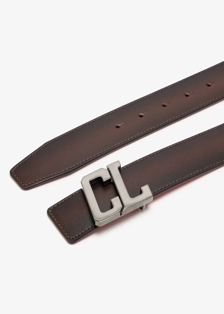 Christian Louboutin Happy Rui CL Logo belt for Men - Brown