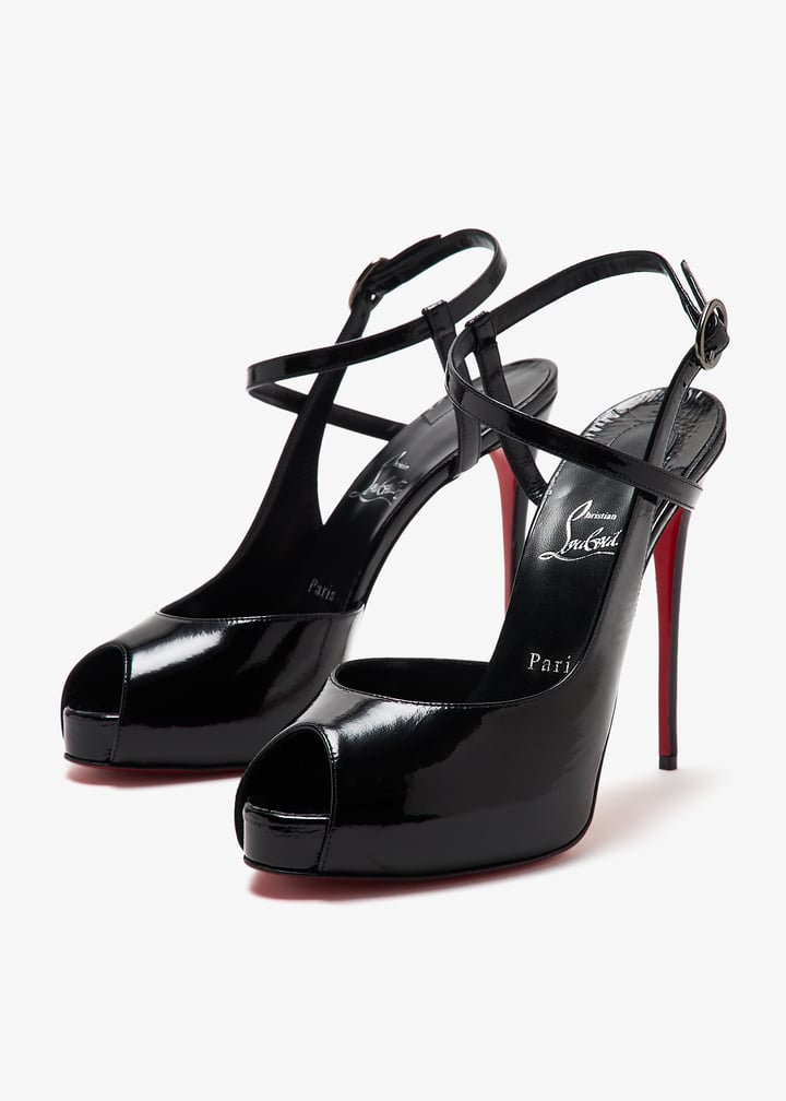 クリスチャンルブタン Jenlove Alta パテント サンダル 36 1/2 Jenlove - 120 mm Open toe pumps - Kid leather - Blush