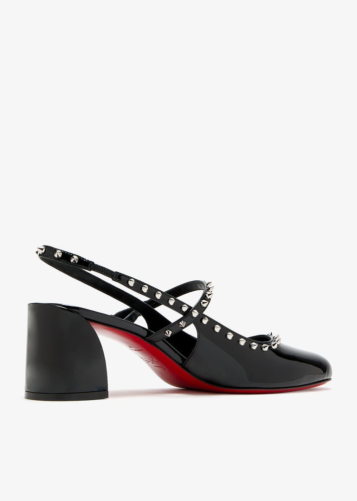 Christian Louboutin 黒 スリングバックヒール Sporty Kate Sling - 55 mm スリングバックパンプス - ナッパ