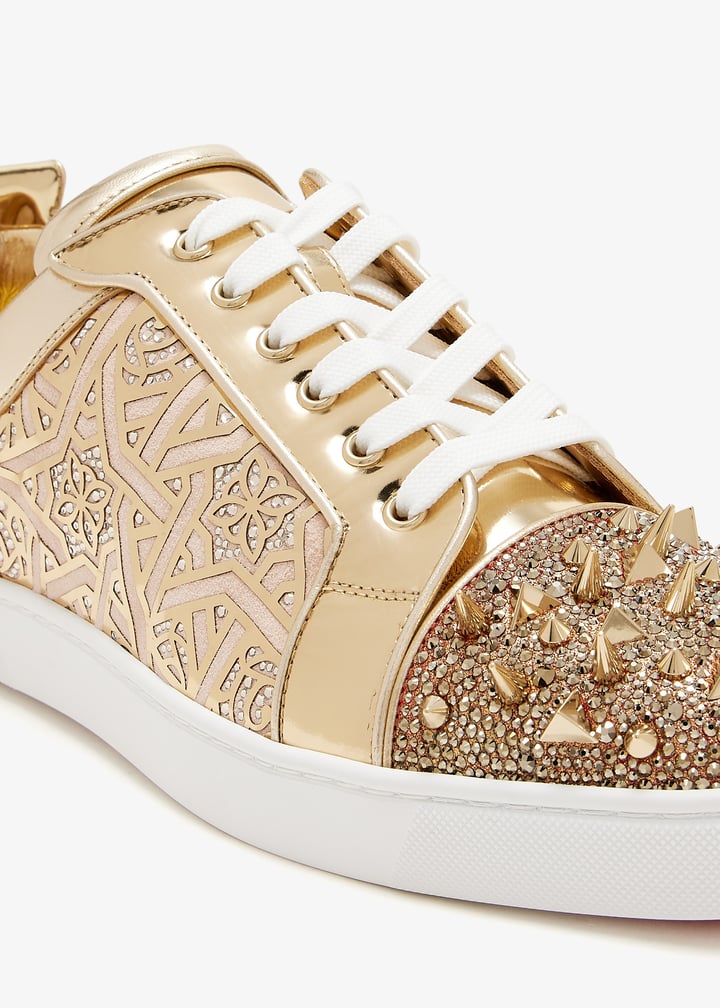 Christian Louboutin スタッズスリッポン　pikpik Christian Louboutin Pre-Loved Louis Junior P Pik Pik Strass