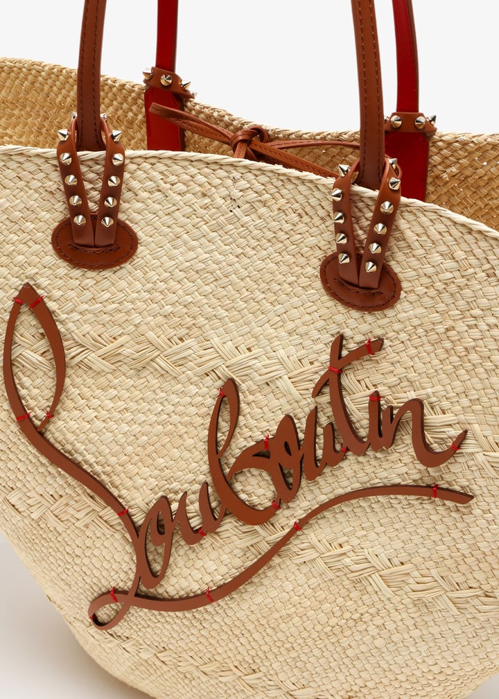 【ChristianLouboutin】VIP価格【Cabataラフィア】ラージ Cabata large - Tote bag - Raffia and calf leather - Natural