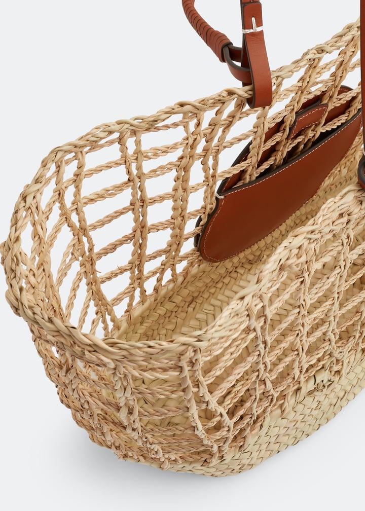 トートバッグ Tory Burch Ella' Bucket Bag In Beige Straw Tory Burch Ella Bucket Bag In Beige Straw In Brown | ModeSens