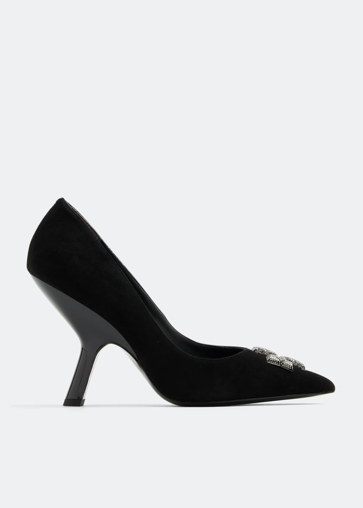 Tory Burch★Eleanor ベルベット パンプス ブラック 靴 Tory Burch Eleanor Pave pumps for Women - Black in UAE