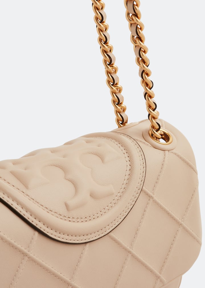 トートバッグ TORY BURCH Beige Leather Fleming Crossbody Bag Fleming Soft Crossbody Bag: Women's Designer Crossbody Bags